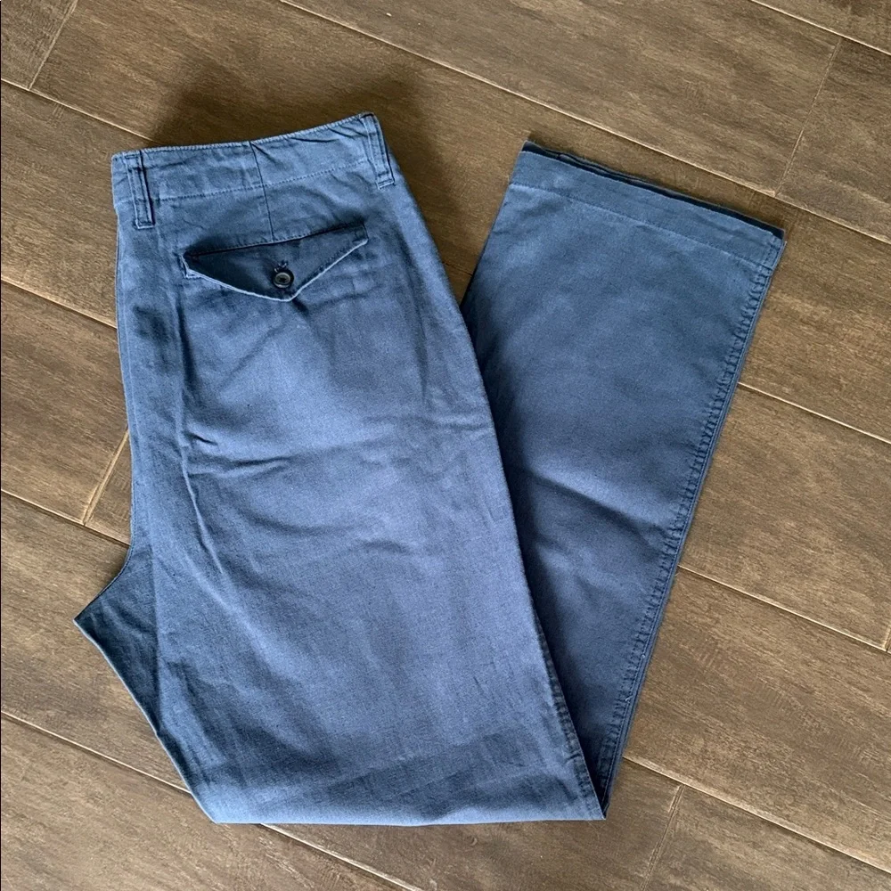 EUC Banana Republic Linen-Cotton Navy Casual Chino Pants